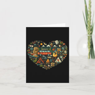 Camping Heart Funny Camp Hiking Nature Lover  Card