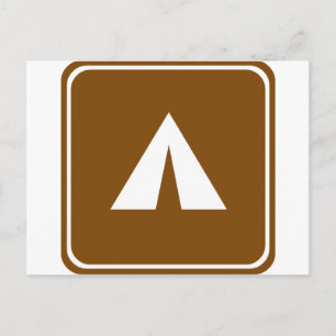 Camping Highway Sign Postcard