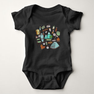 Camping, Hiking, Adventure Baby Bodysuit