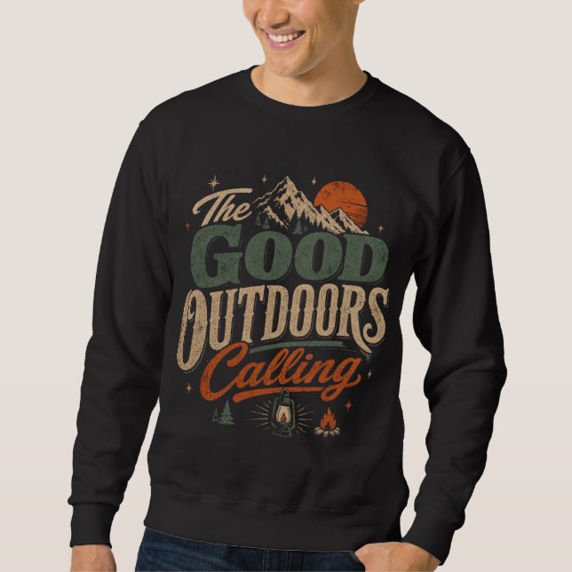 Camping Hiking Adventure Shirt for Men  (Front)
