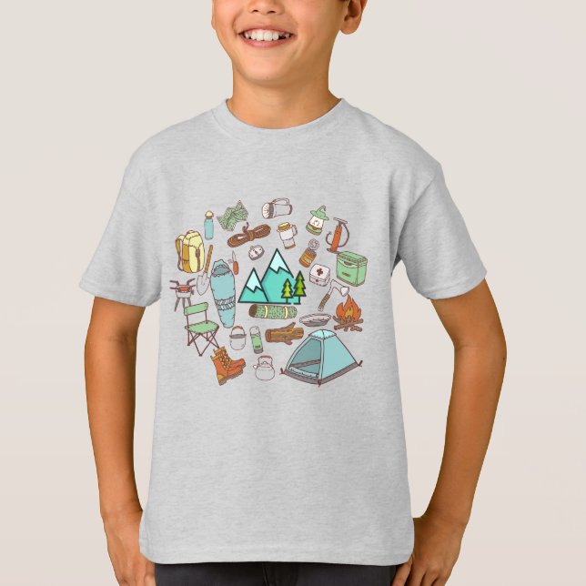 Camping, Hiking, Adventure T-Shirt (Front)