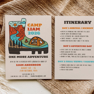 Camping Hiking Bachelor Party Weekend Invitation