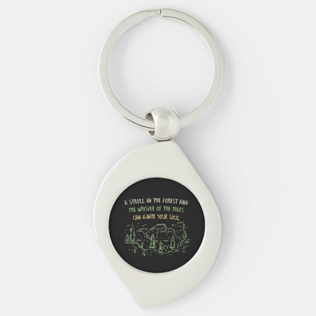 Camping Hiking Mountains Gift Key Ring (Front)