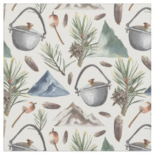 Camping, Hiking, Outdoors and Nature Themed   Fabric
