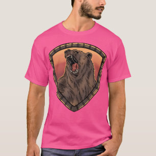 Camping Hiking Retro Vintage Grizzly Bear Camper T-Shirt