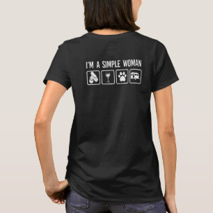 Camping Im A Simple Woman Motorhome Campervan Girl T-Shirt