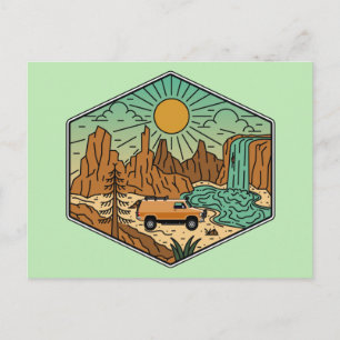 Camping In Desert SW Van Life Postcard