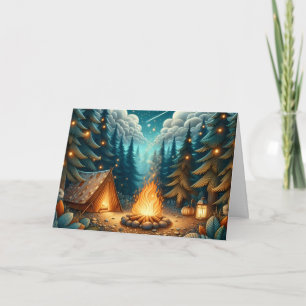Camping in Forest Card