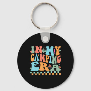 Camping In My Camping Era Retro Groovy Summer For  Key Ring