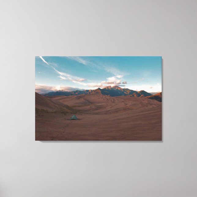 Camping in the Dunes Canvas Print (Front)
