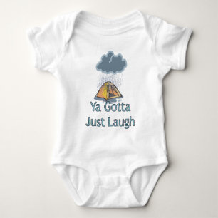 Camping in the Rain Baby Bodysuit