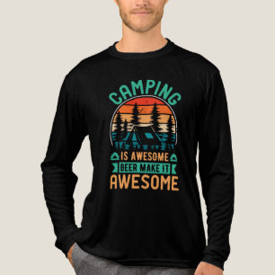 Camping is Awesome Beer Make it Awesome Tri-Blend Shirt