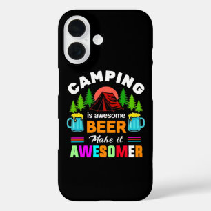 Camping is Awesome Beer Make it Awesomer-67357 iPhone 16 Case