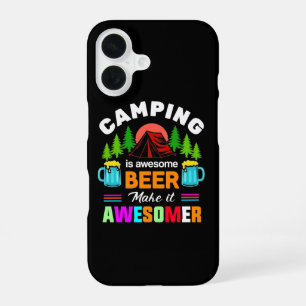 Camping is Awesome Beer Make it Awesomer-67357 iPhone 16 Case