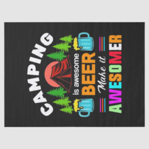 Camping is Awesome Beer Make it Awesomer-67357 Tissue Paper