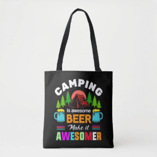 Camping is Awesome Beer Make it Awesomer-67357 Tote Bag
