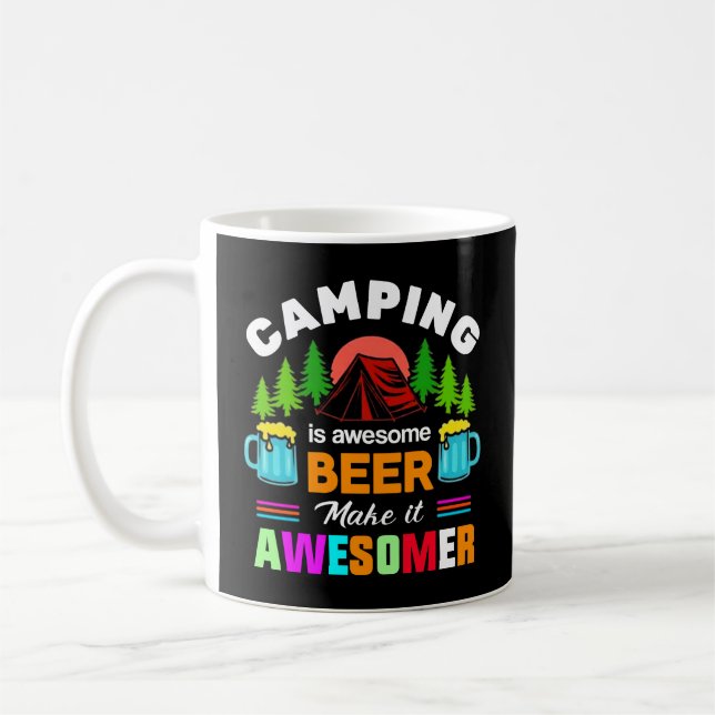 Camping is Awesome Beer Makeit Awesomer-67357 Coffee Mug (Left)