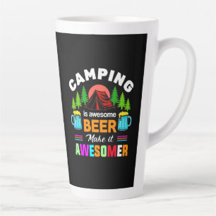 Camping is Awesome Beer Makeit Awesomer-67357 Latte Mug