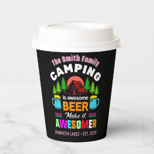 Camping is Awesome Beer Makeit Awesomer-67357 Paper Cups
