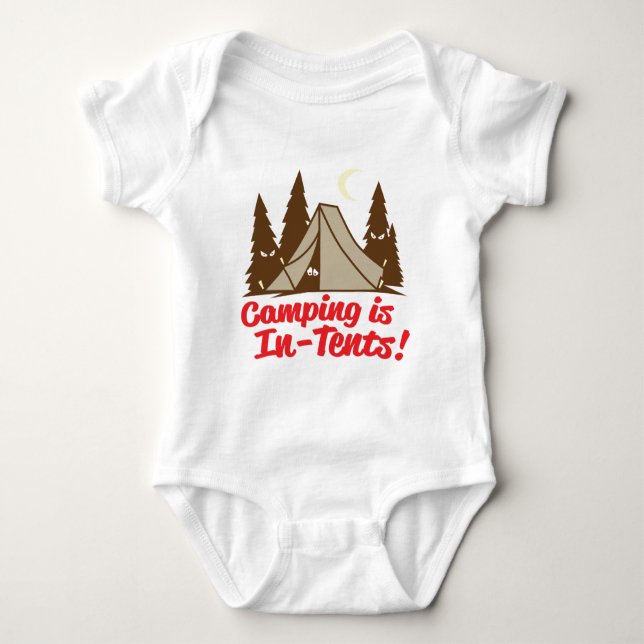 Camping Is In-Tents Baby Bodysuit (Front)