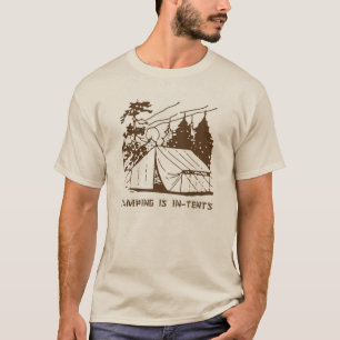 Camping is In-Tents Scene, Brown T-Shirt