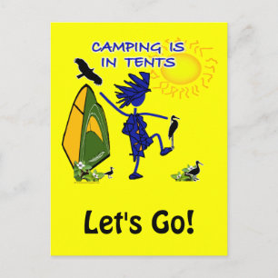 Camping Is (Intense) In Tents Postcard
