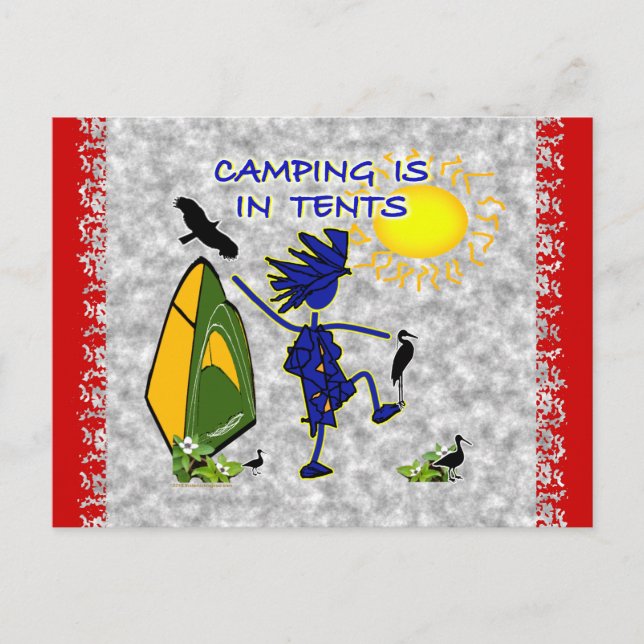 Camping Is (Intense) In Tents Postcard (Front)