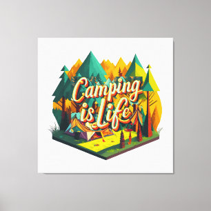 Camping is Life Canvas Print