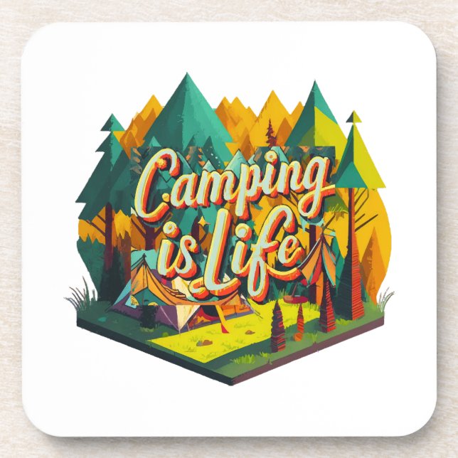 Camping is Life Coaster (Front)