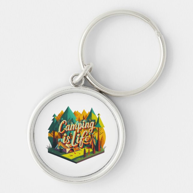 Camping is Life Key Ring (Front)