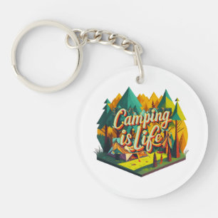 Camping is Life Key Ring