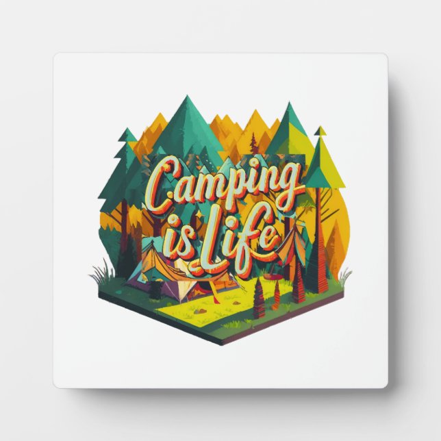 Camping is Life Plaque (Front)