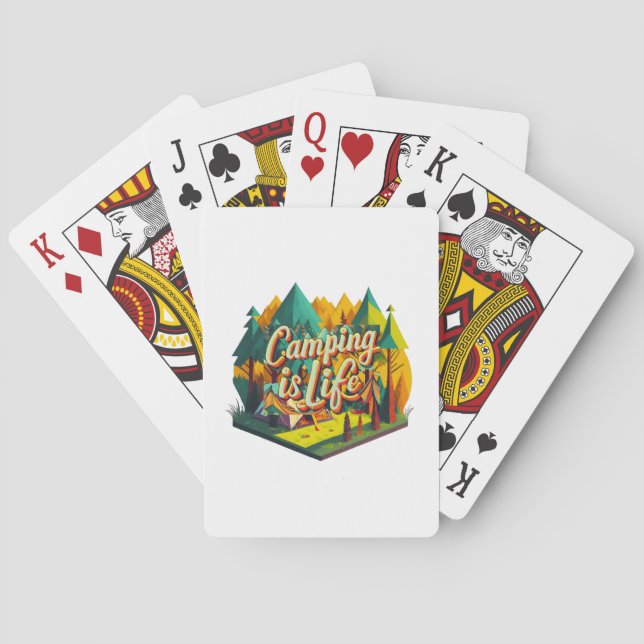 Camping is Life Playing Cards (Back)