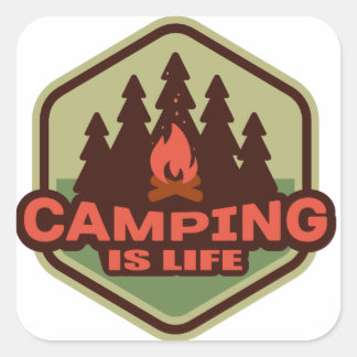 Camping Is Life Stickers