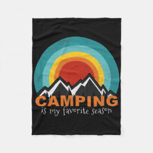 Camping Is My Favorite Season Funny Campers Glampi Fleece Blanket