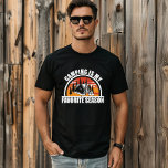 Camping is my favourite season funny camper slogan T-Shirt<br><div class="desc">Camping is a great way to stay active and enjoy the beautiful outdoors. And with this unique outdoor funny camping graphic design, you can show people you like to get out there and have some camp adventure in the woods. It is perfect for any outdoor camping lover and can also...</div>