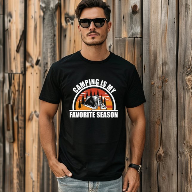 Camping is my favourite season funny camper slogan T-Shirt (Creator Uploaded)