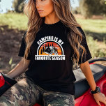 Camping is my favourite season funny camper slogan T-Shirt<br><div class="desc">Camping is a great way to stay active and enjoy the beautiful outdoors. And with this unique outdoor funny camping graphic design, you can show people you like to get out there and have some camp adventure in the woods. It is perfect for any outdoor camping lover and can also...</div>