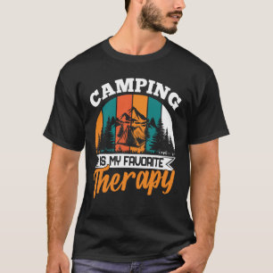 Camping is my favourite therapy Funny Camper Camp T-Shirt