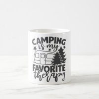 Camping Is My Favourite Therapy Funny Camper Sayin