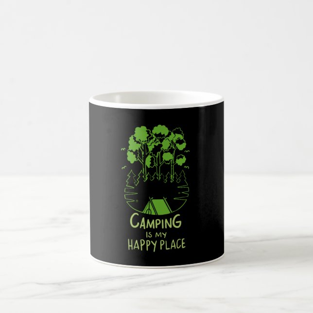 Camping Is My Happy Place Coffee Mug (Center)