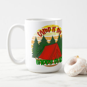 Camping is My Happy Place Coffee Mug