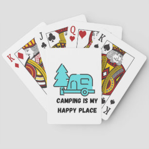 Camping is my Happy Place on Playing Cards