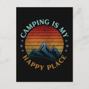 CAMPING IS MY HAPPY PLACE POSTCARD