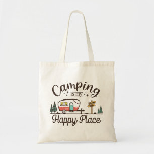 Camping Is My Happy Place Tote Bag