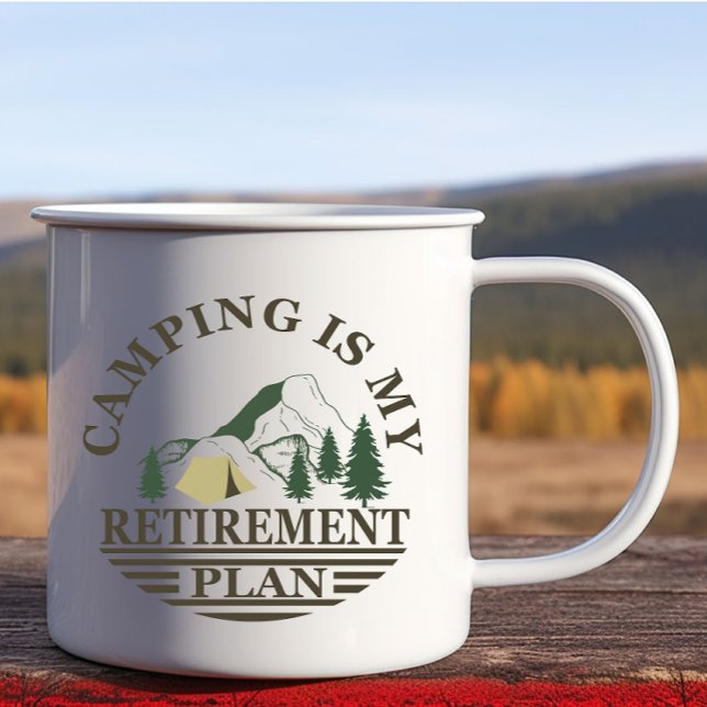 camping is my retirement plan funny camper coffee mug (Creator Uploaded)