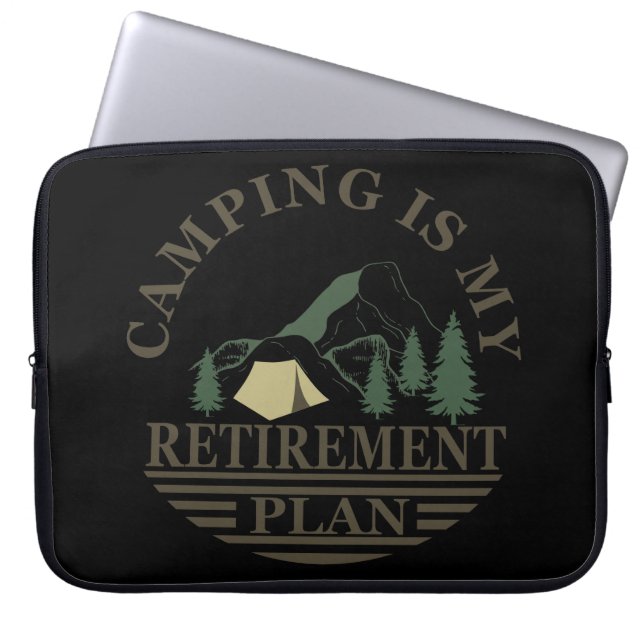 camping is my retirement plan laptop sleeve (Front)