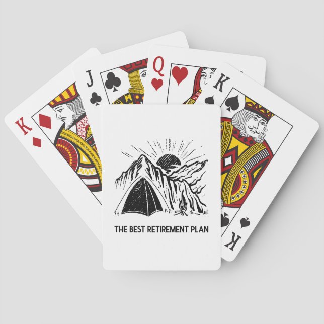 Camping Is My Retirement Plan Retired Camper Playing Cards (Back)