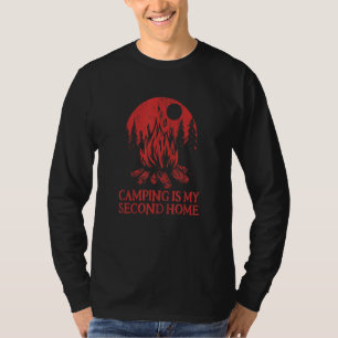 Camping Is My Second Home Camper Sayings Camp Quot T-Shirt