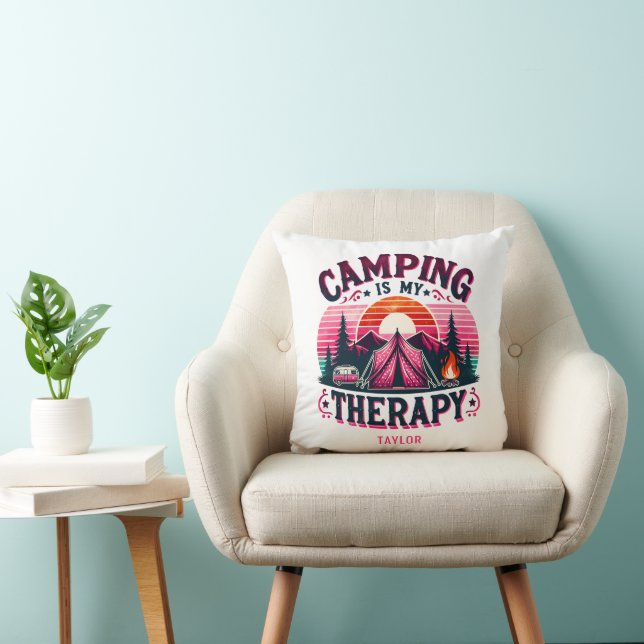 Camping Is My Therapy Cushion (Chair)